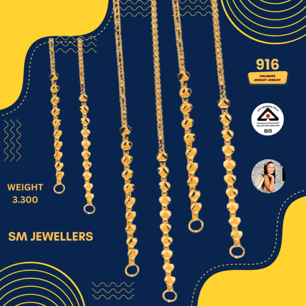 3 gram gold ear chain