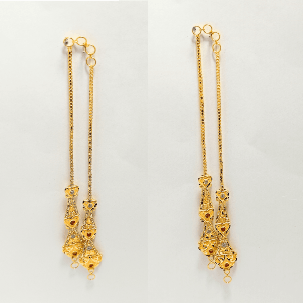 gold ear chain designs