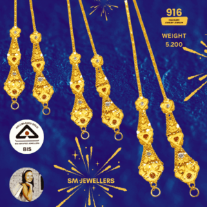 gold ear chain design