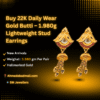 Buy 22K Daily Wear Gold Butti – 1.980g Lightweight Stud Earrings