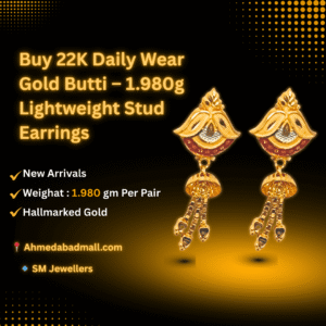 Buy 22K Daily Wear Gold Butti – 1.980g Lightweight Stud Earrings